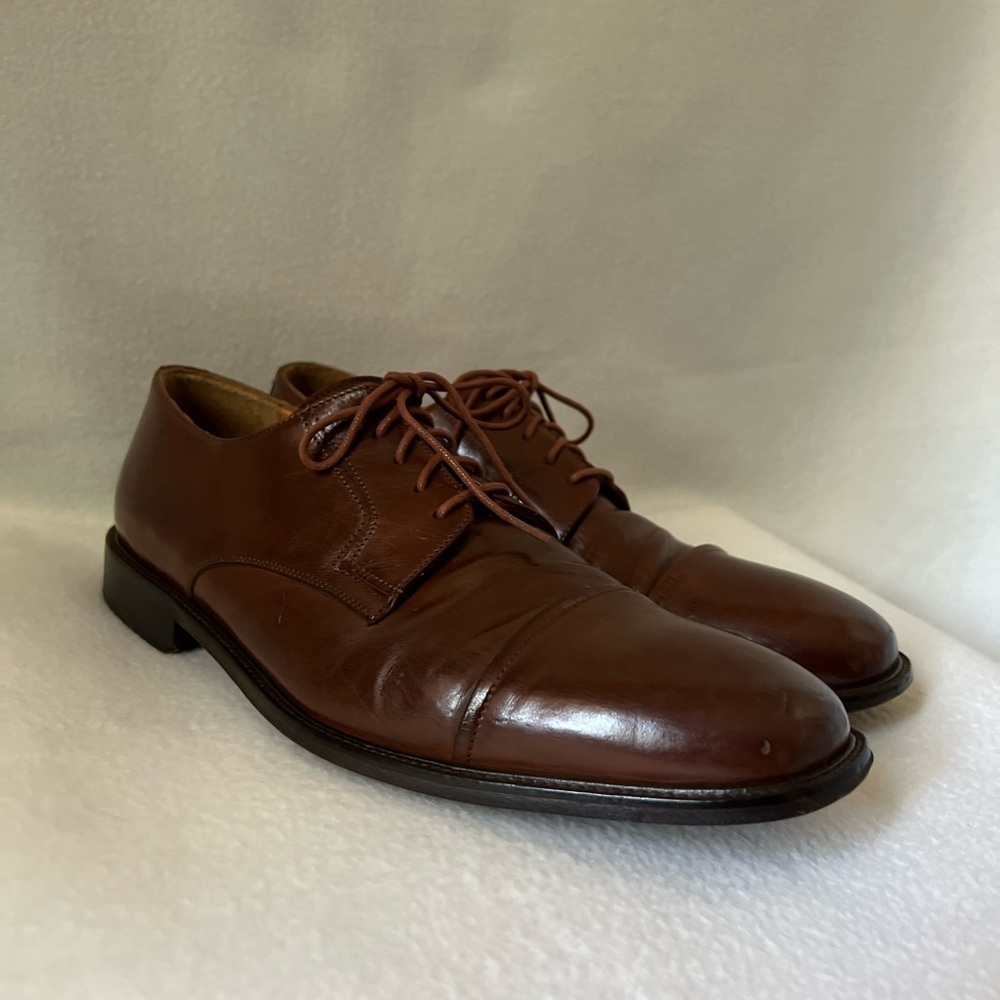 J. Murphy Size 11 1/2M Men’s Brown Leather Lace Up Shoes